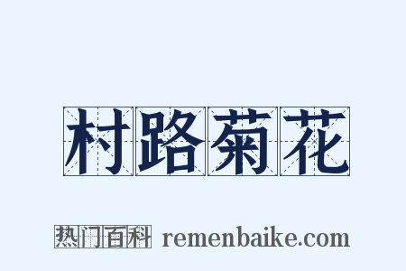 村路菊花是什么意思的图片
